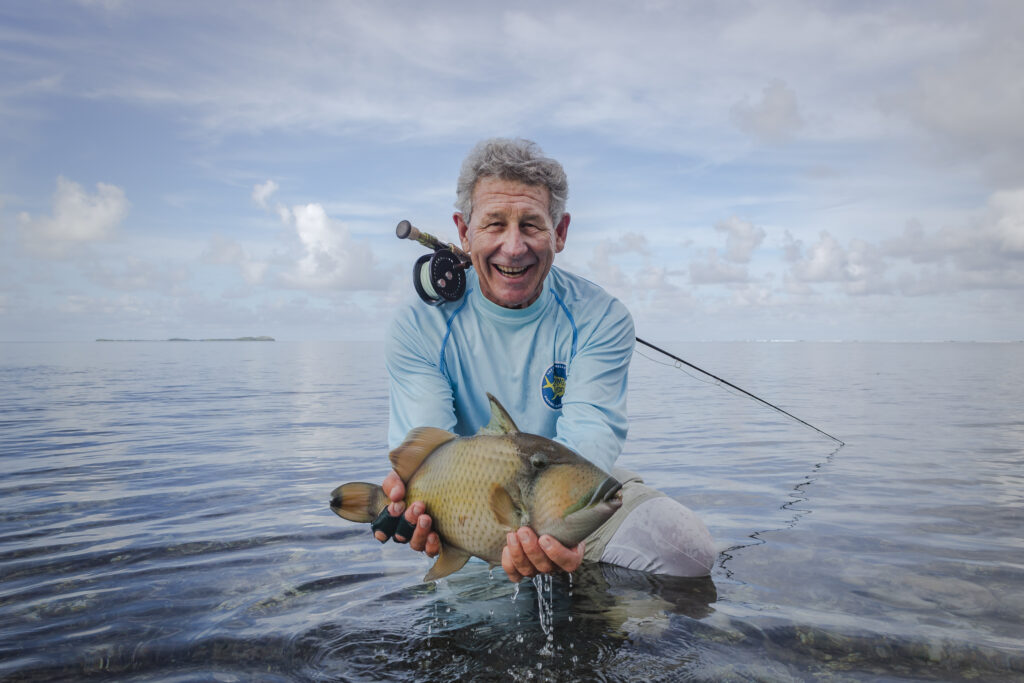 Angler with a moustache triggerfish