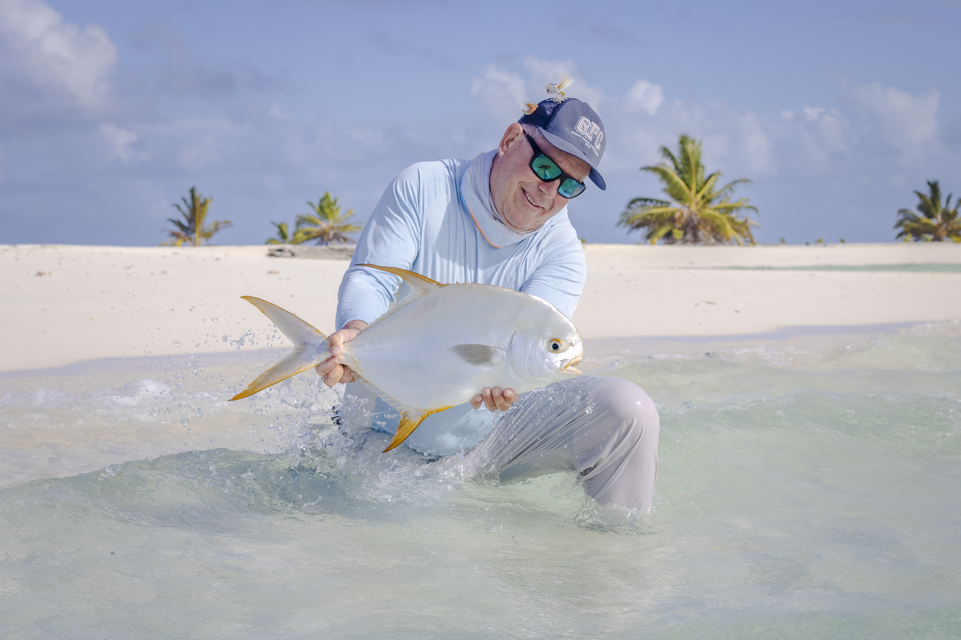 Indo-Pacific permit caught in the Seychelles