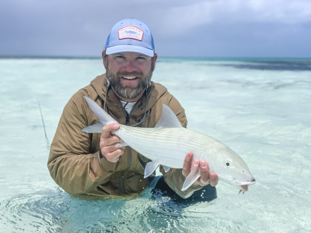 Angler holding a bonefish