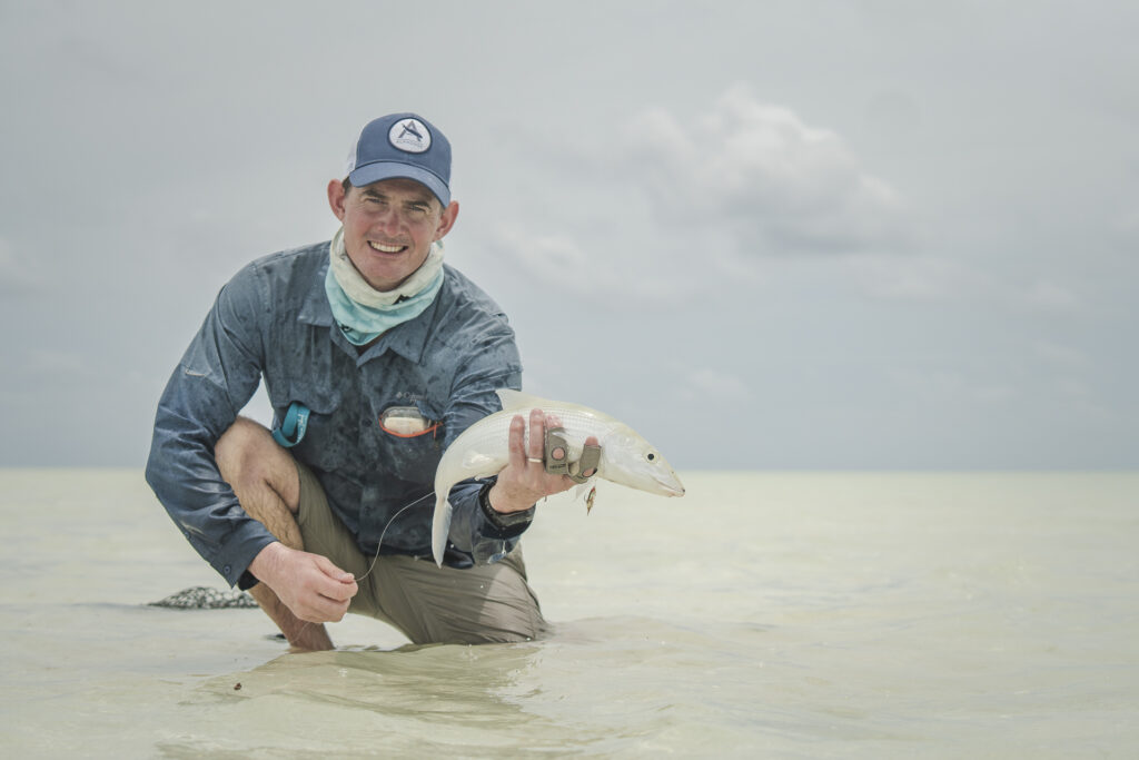 Angler with a bonefish