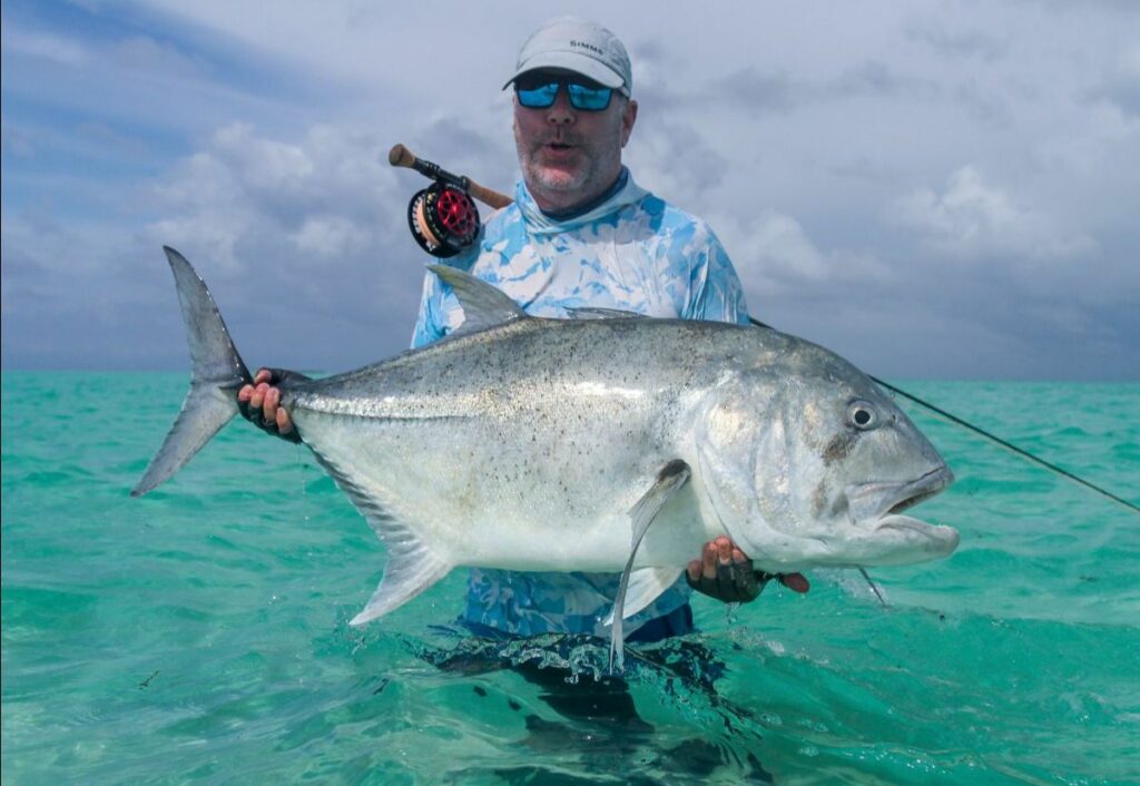 Anglers like this with a great catch at Cosmoledo Atoll in the Seychelles