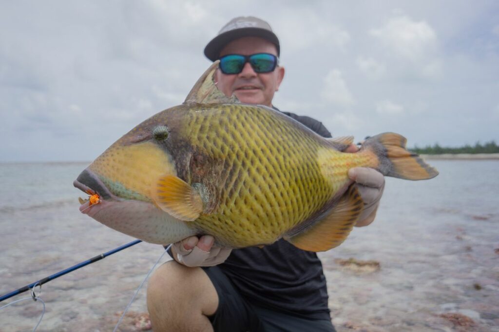 Bang on great fishing by landing a triggerfish