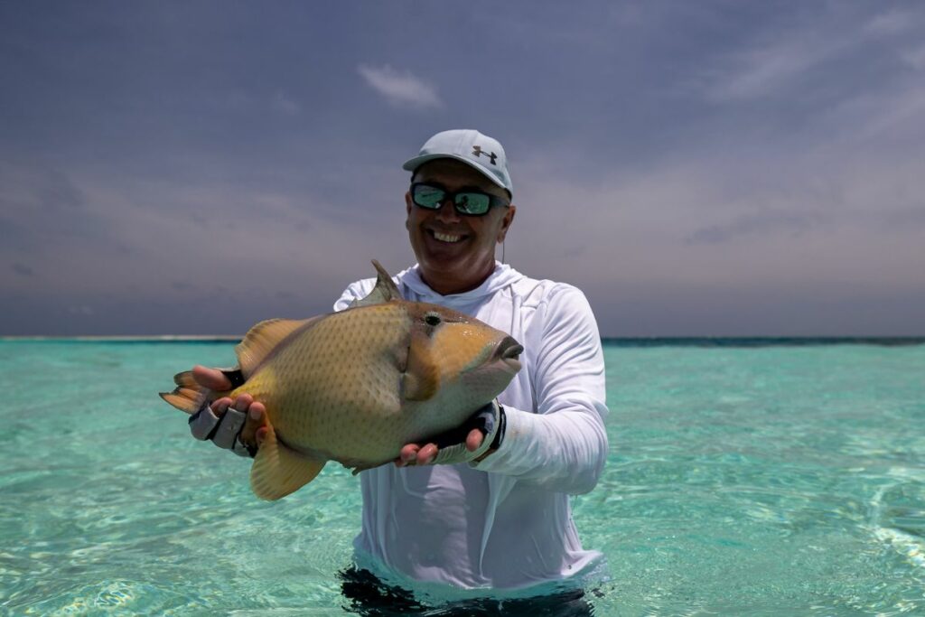 Angler with his catch - same day