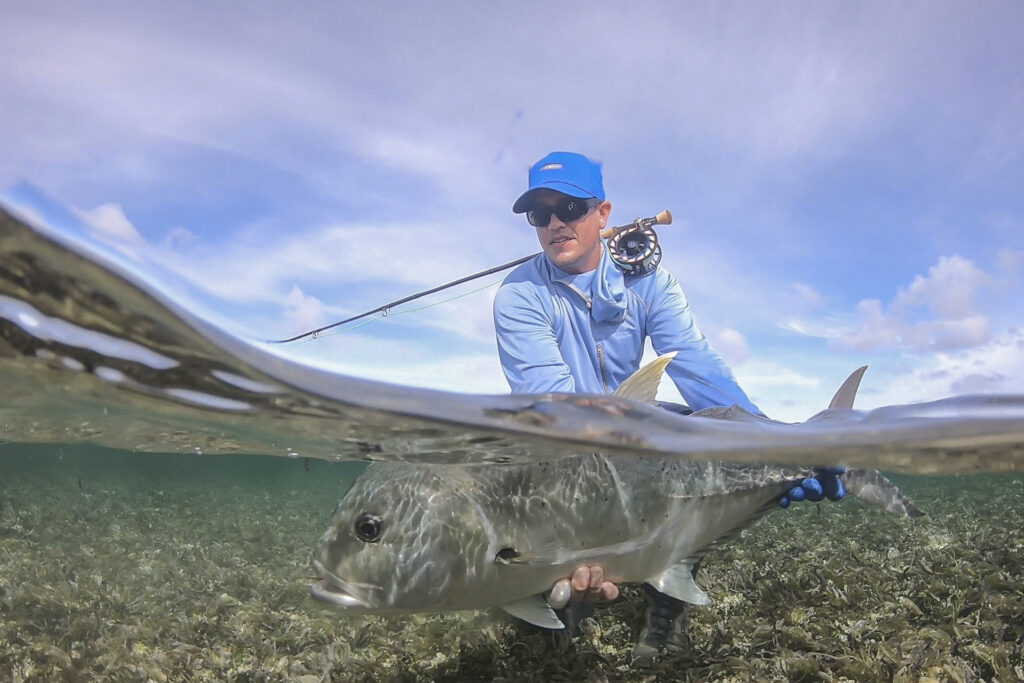 Giant trevally caught at Farquhar Atoll