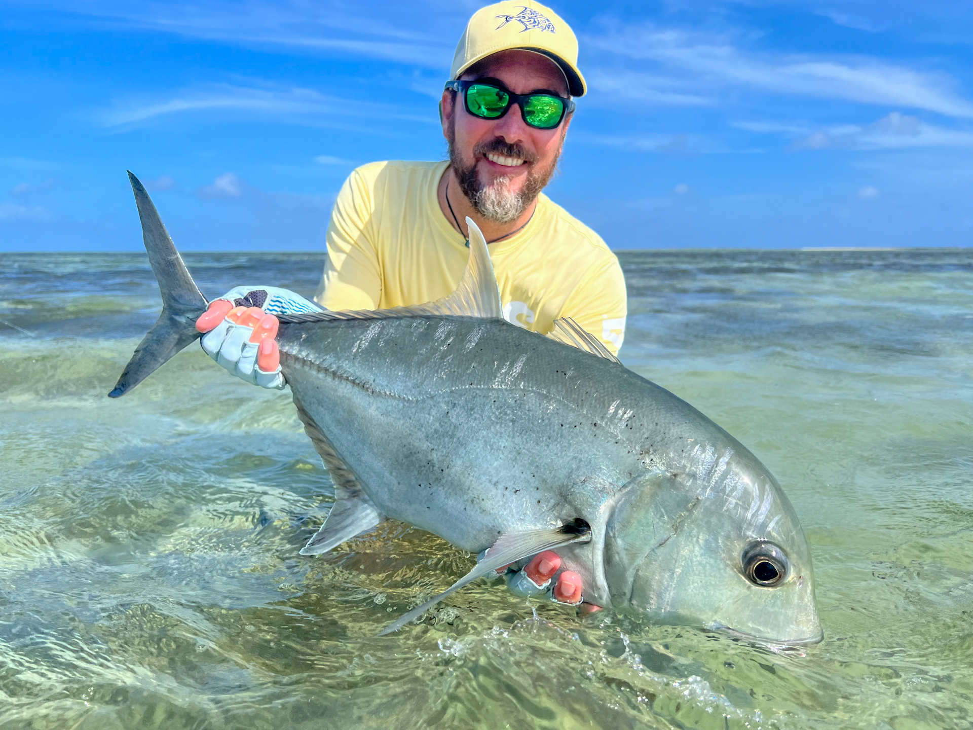 Angler with his catch - need a measuring tape