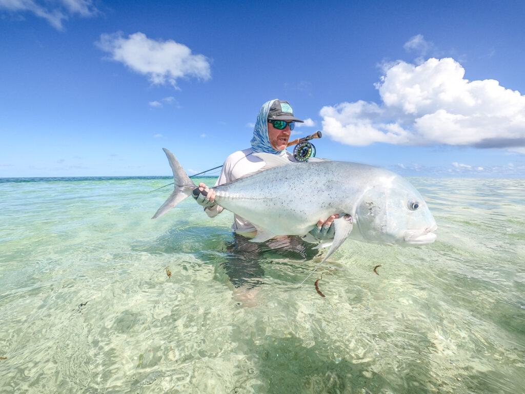 Angler with his targeted catch