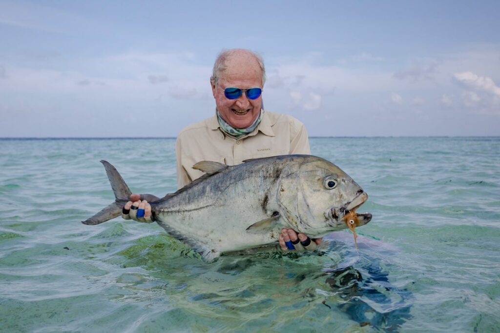Lovely sunny days fly fishing GTs
