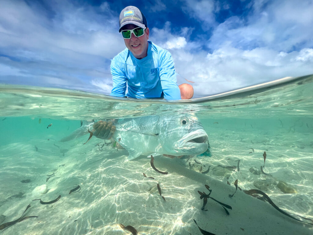 Angler with his catch - one of our biggest