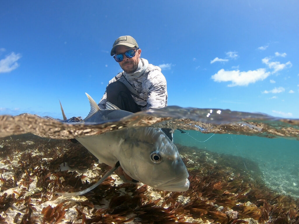 Angler with his catch - one for the scorecard