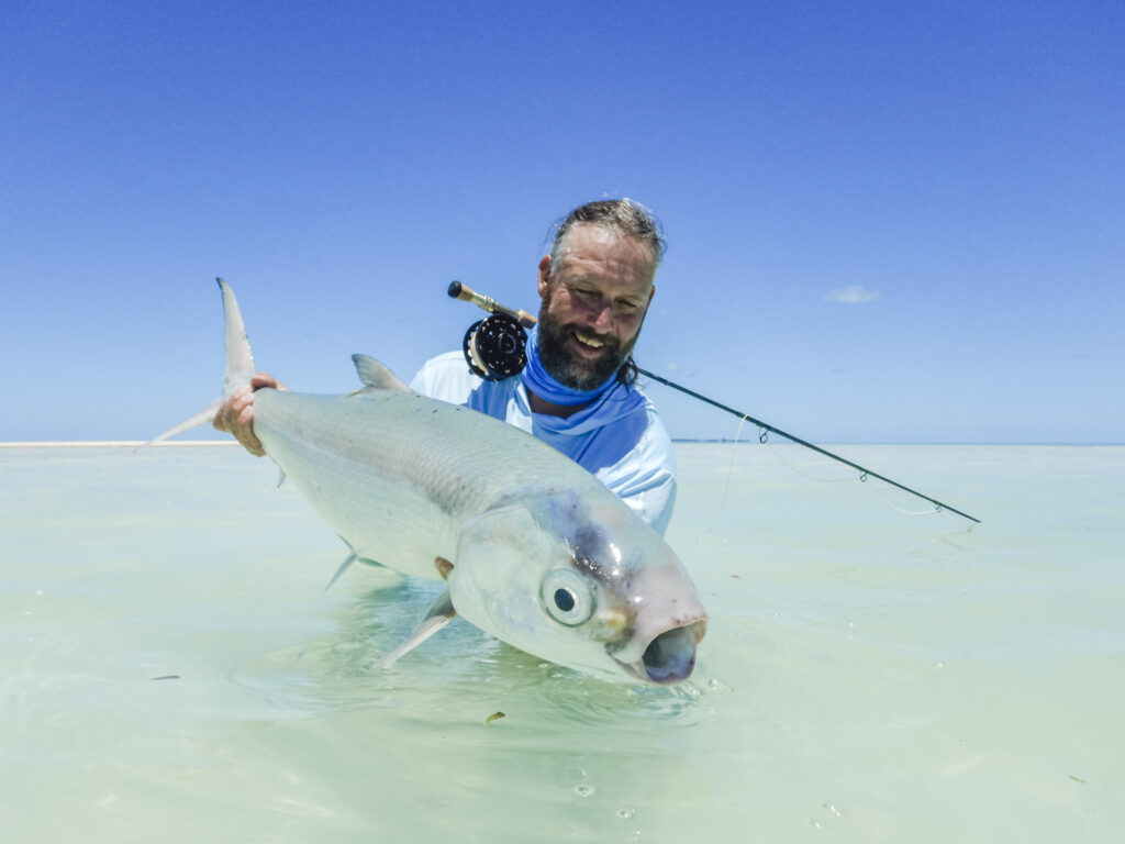 Angler with his milkfish catch