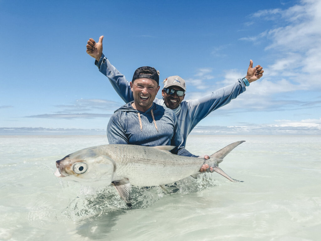 Angler with his milkfish catch