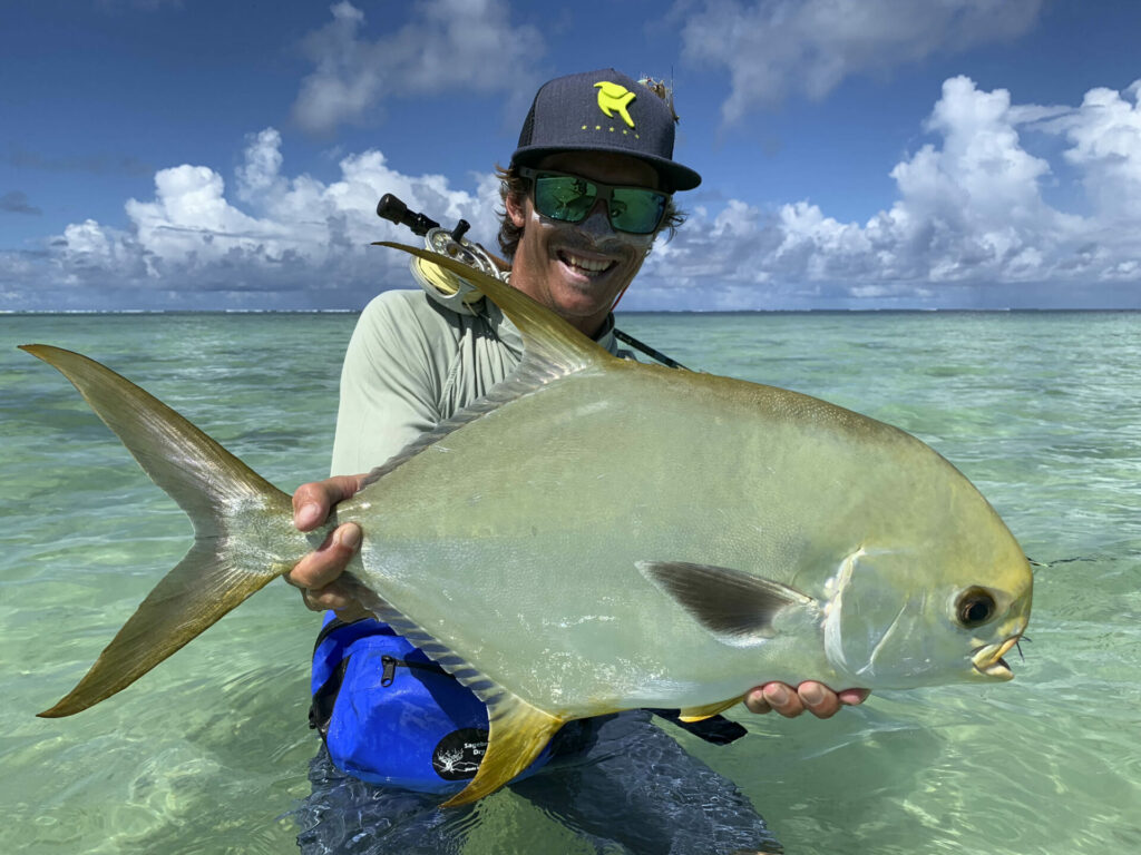 Angler landed a permit which is part of the double holy grail