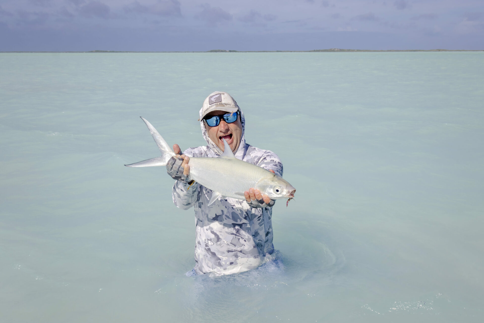 Angler with his catch at Astove Atoll