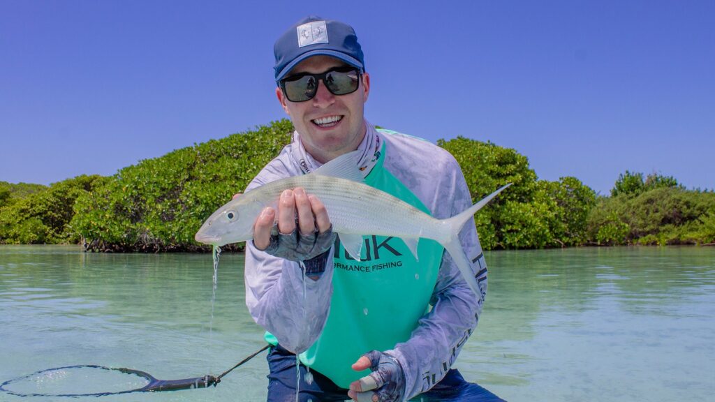 Good start with angler landing a bonefish