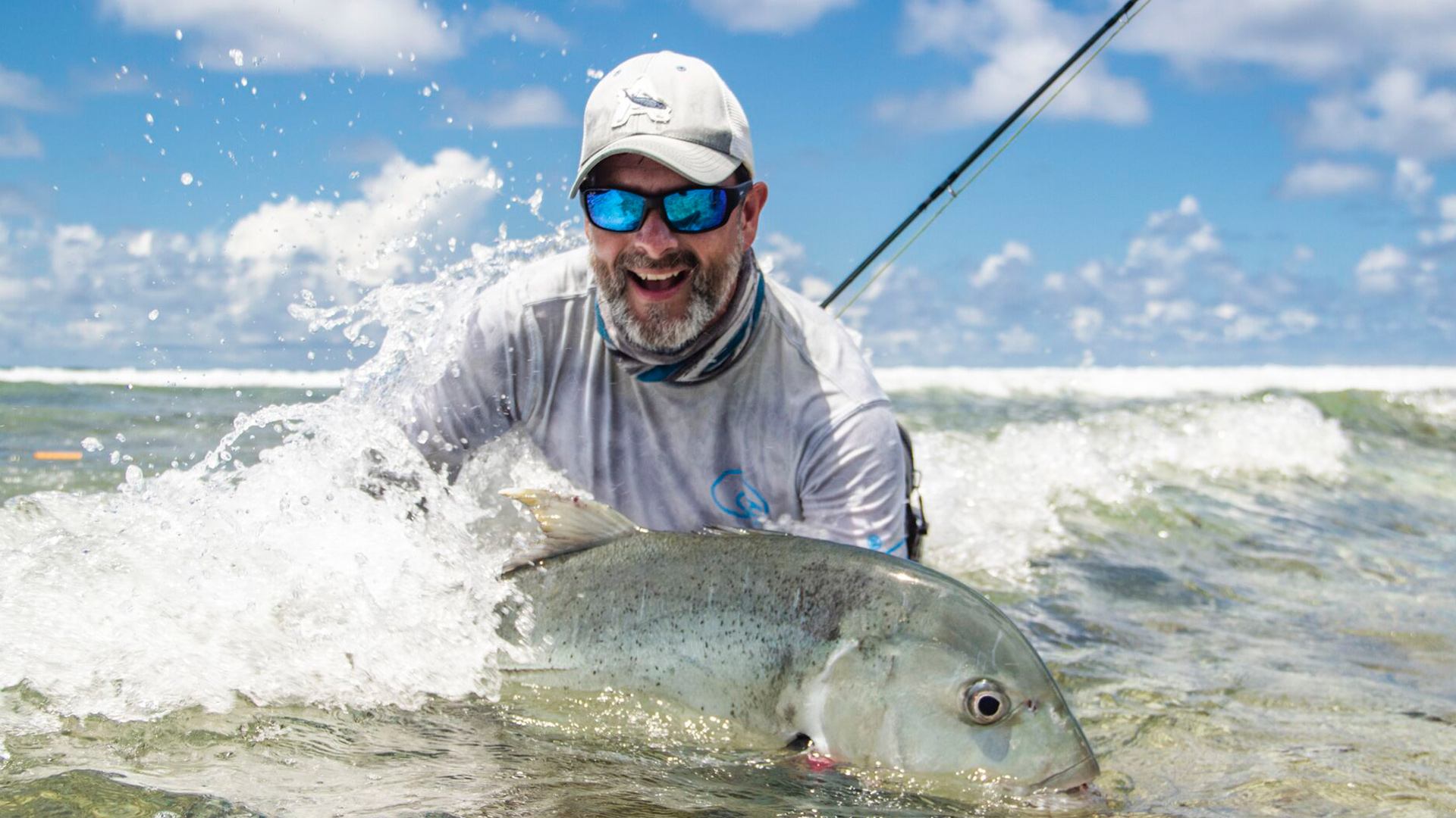 GT landed by a fisherman