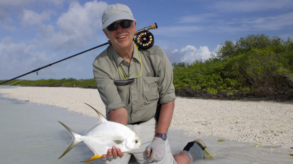 One of two permit landed at Astove Atoll