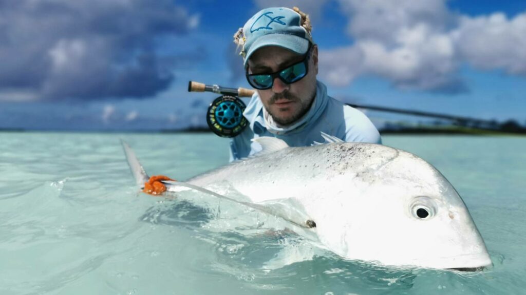 Golden nugget of a GT caught by angler at Astove Atoll