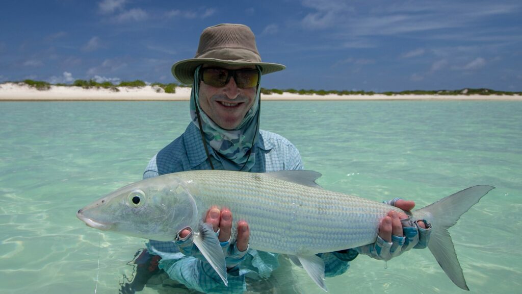 Bonefish caught at Cosmoledo Atoll
