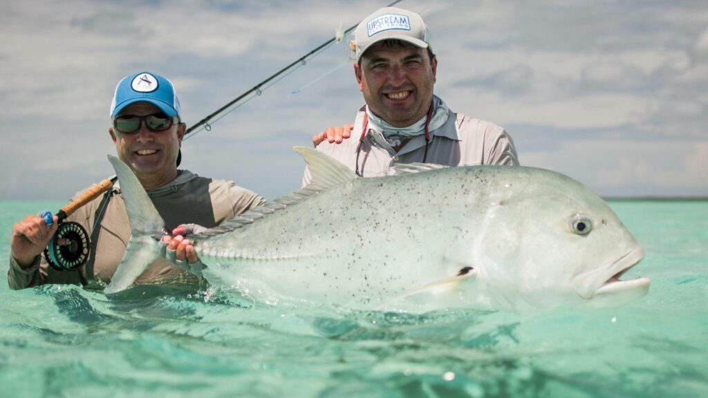 Giant trevally caught at Cosmoledo Atoll