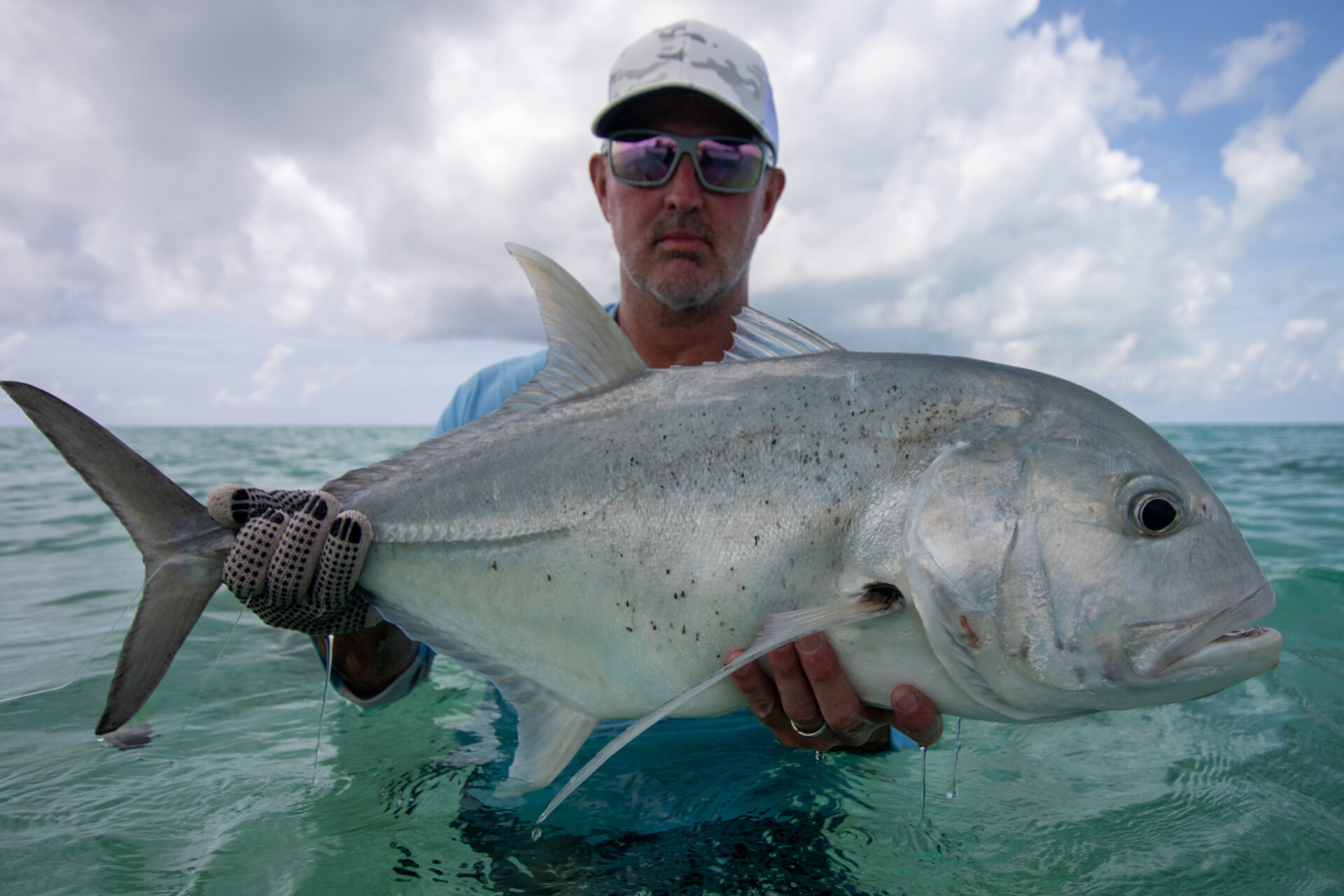 Giant Trevally caught by a fisherman