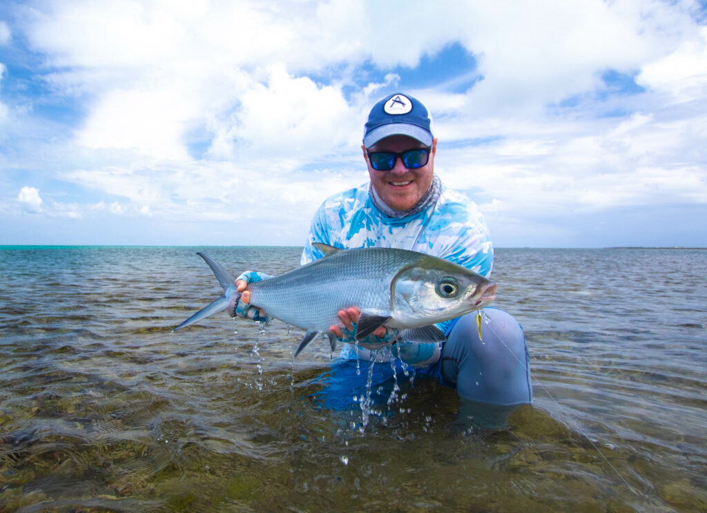 Angler with his catch all part of flat slams