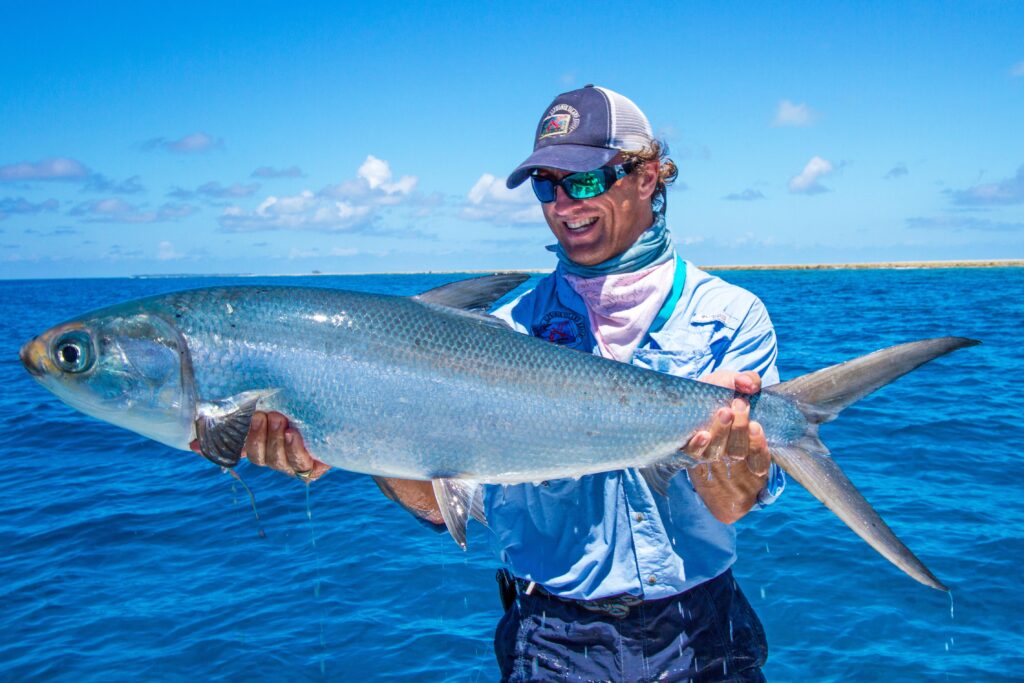 Keith with a milkfish