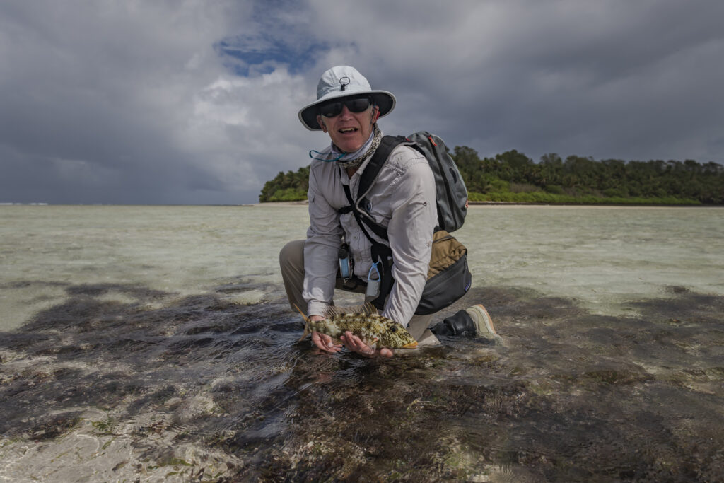 Angler with interesting fish caught