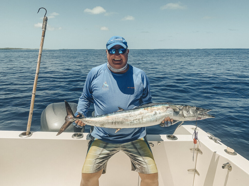 Fisherman with a wahoo