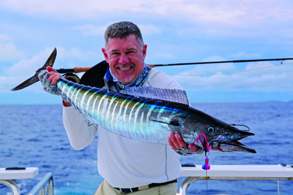 Angler with a wahoo