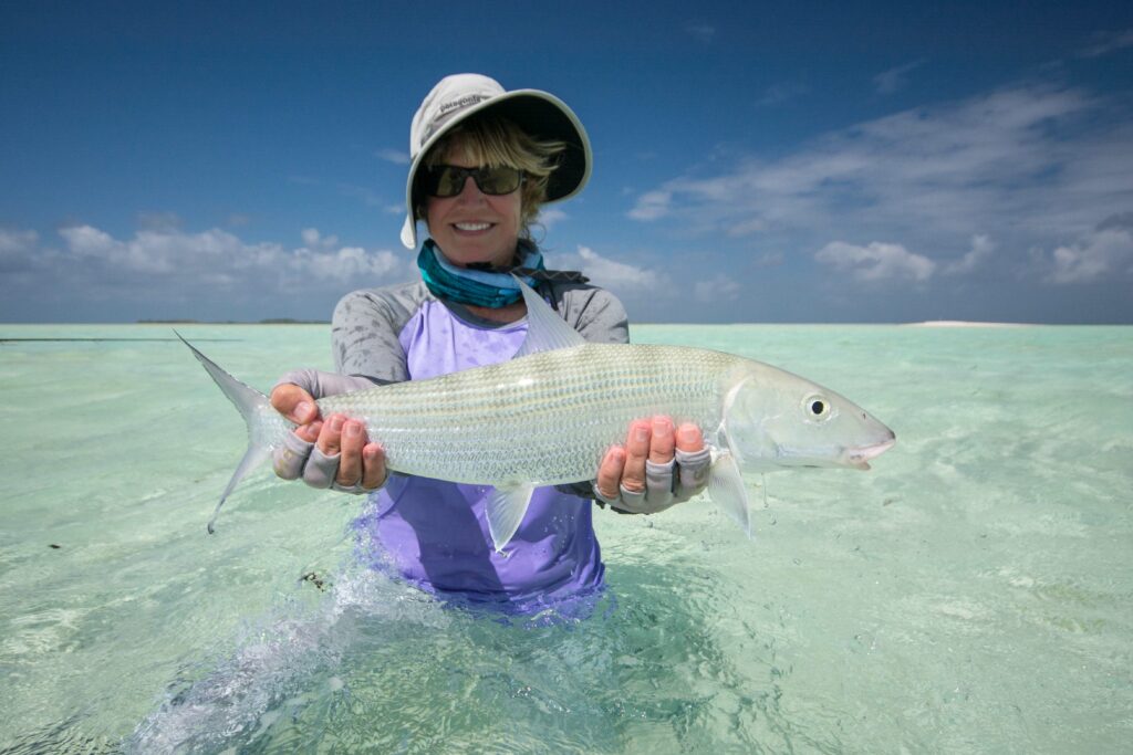 Angler with a bonefish