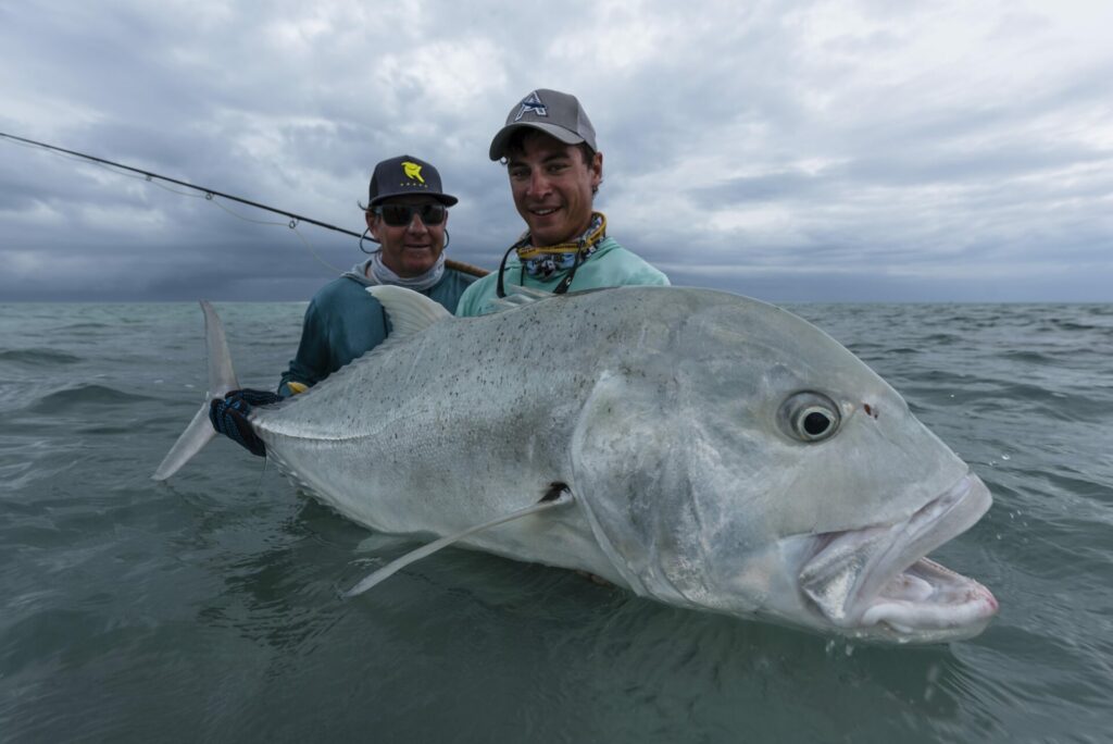 GT brought to hand by angler