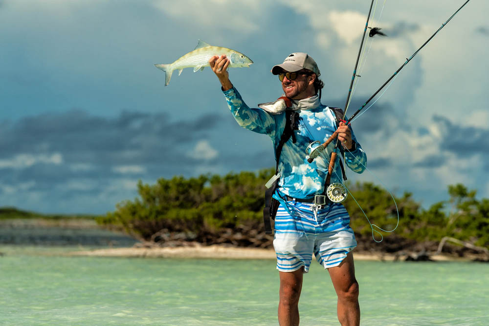 Columbia feature with Keith Rose Innes about fly fishing and holding a bonefish