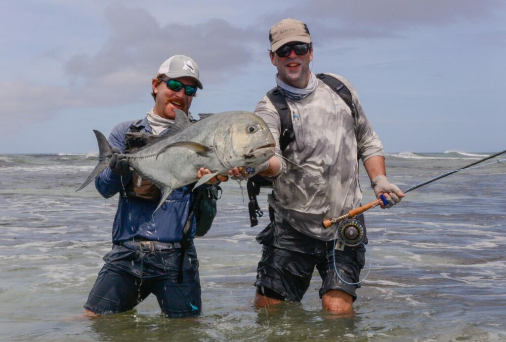 Pair of fishermen with a GT