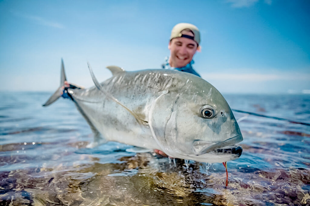 Fly fishing tips helped this angler land a GT