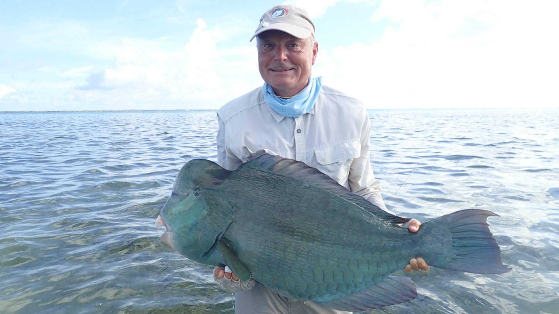 Bumpy landed by fly fisherman
