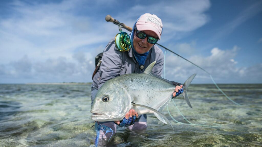 GT landed by a fisherman