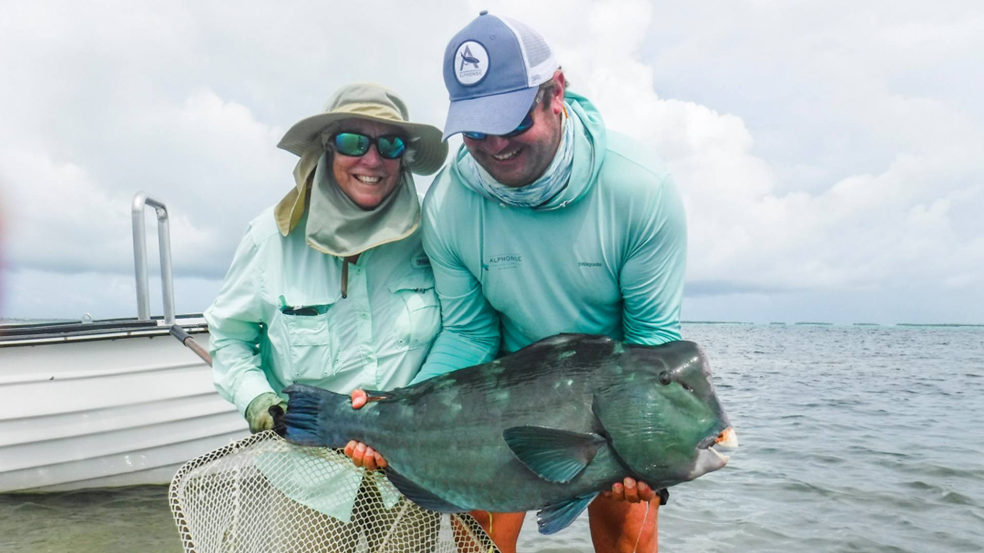 Bumphead catched and released at Farquhar Atoll