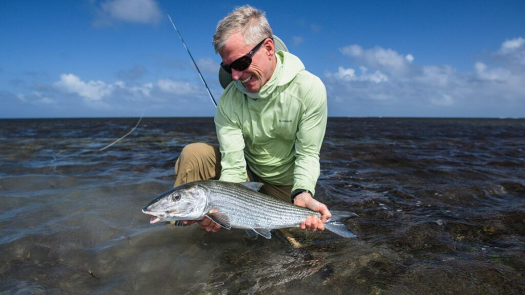 Angler with a bonefish