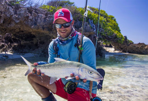 Angler caught bonefish using Shiton Reels