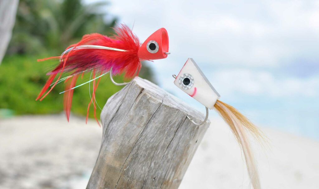 Best flies to land giant trevally - NYAP Popper.