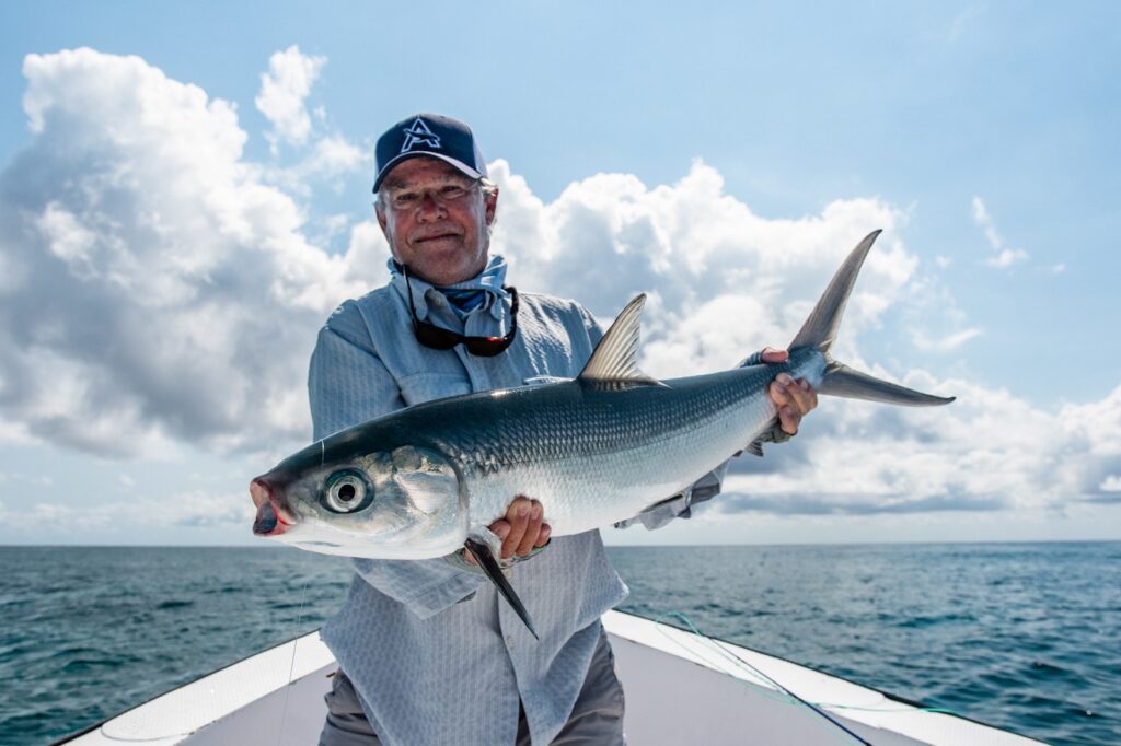 Large milkfish caught by angler
