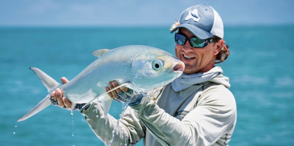 Keith uses the best flies to land milkfish