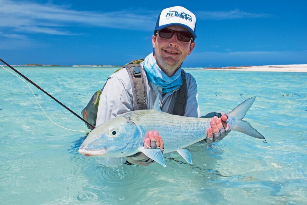 Angler with a bonefish
